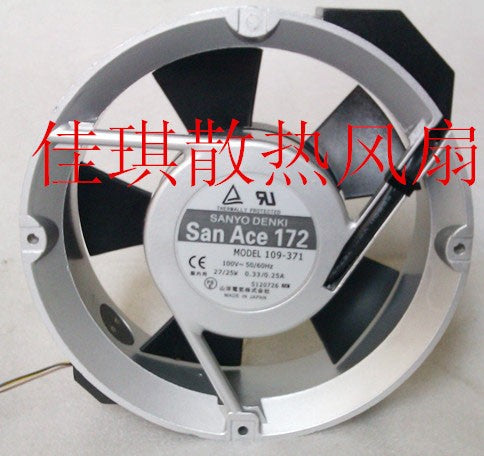 Sanyo 109-371 100V 0.33/0.25A 27/25W 3wires Cooling Fan - Picture need Sanyo 109-371 100V 0.33/0.25A 27/25W 3wires Cooling Fan - Picture need